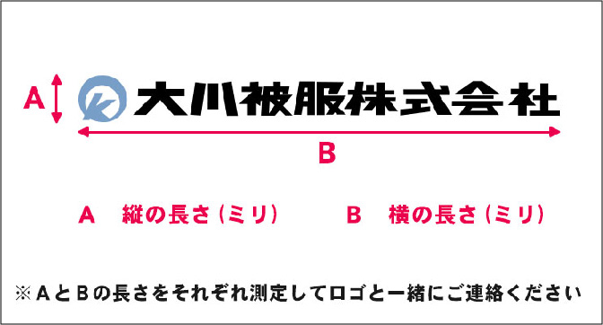 ロゴマークのサイズ測定